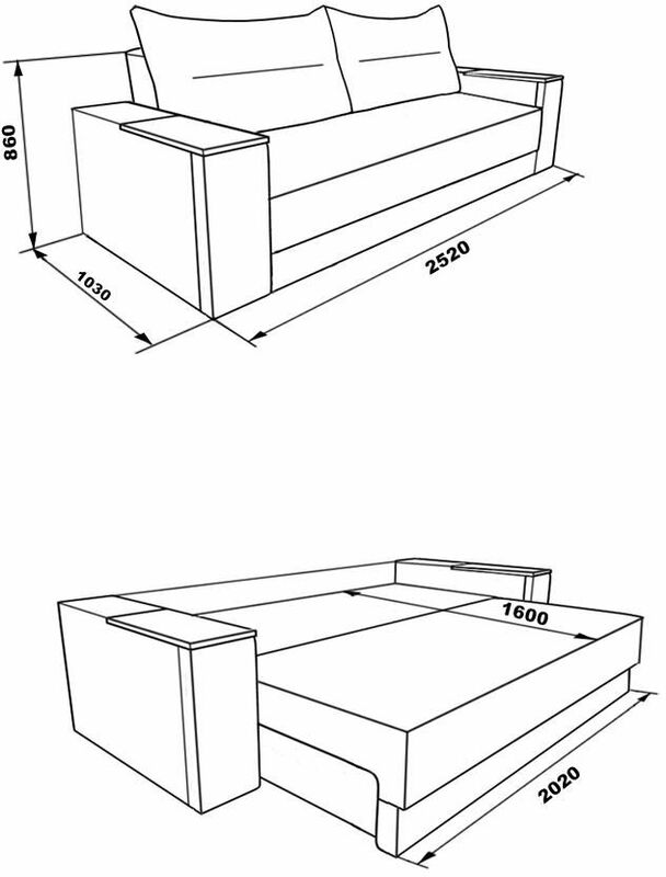 Диван еврокнижка чертежи