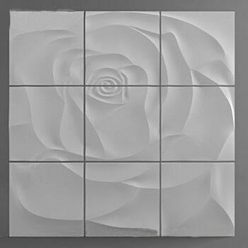 3d панель из гипса Панно (роза)