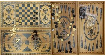 Н37108 шахматы нарды бамбук 4020-с