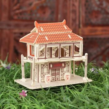 2850892 Конструктор деревянный 3D "Чайный дом" 