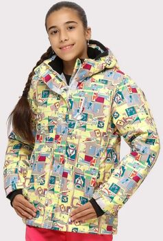 Подростковая для девочки зимняя горнолыжная куртка