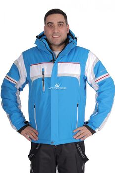 Мужская зимняя горнолыжная куртка синего цвета 165