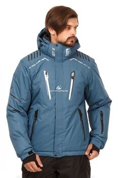 Мужская зимняя горнолыжная куртка голубого цвета 1