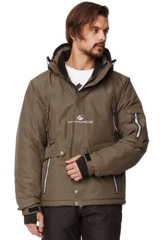 Мужская зимняя горнолыжная куртка цвета хаки 1788K