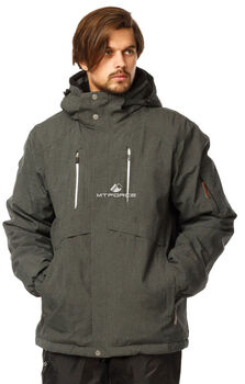 Мужская зимняя горнолыжная куртка цвета хаки 1768K