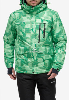 Мужская зимняя горнолыжная куртка зеленого цвета 1