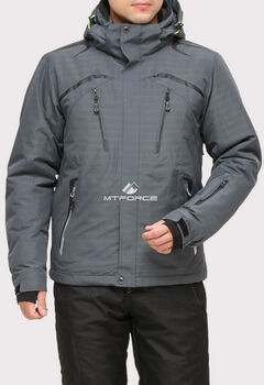 Мужская зимняя горнолыжная куртка серого цвета 181