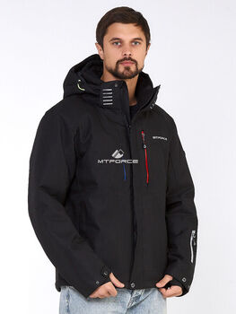 Мужская зимняя горнолыжная куртка черного цвета 19