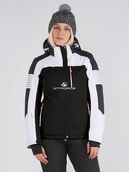 Женская зимняя горнолыжная куртка черного цвета 19