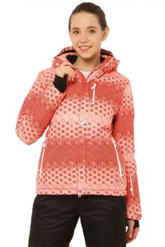 Женская зимняя горнолыжная куртка персикового цвет
