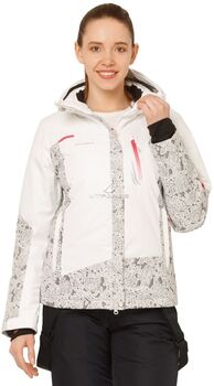 Женская зимняя горнолыжная куртка белого цвета 171