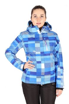 Женская зимняя горнолыжная куртка синего цвета 178