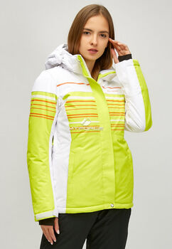 Женская зимняя горнолыжная куртка салатового цвета