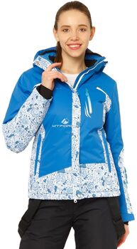 Женская зимняя горнолыжная куртка синего цвета 171