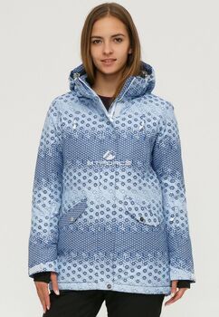 Женская зимняя горнолыжная куртка синего цвета 181