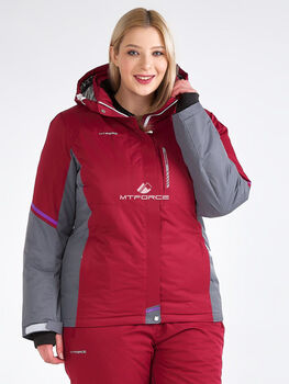 Женская зимняя горнолыжная куртка большого размера