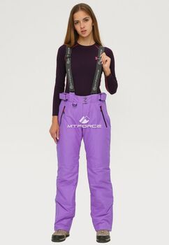 Женские зимние горнолыжные брюки фиолетового цвета