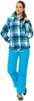 Женский зимний горнолыжный костюм голубого цвета 0