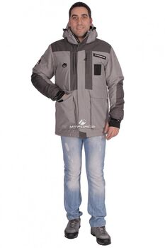 Мужская зимняя классика куртка серого цвета 1629Sr