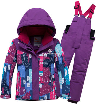 Детский зимний горнолыжный костюм фиолетового цвет