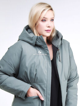 Женская зимняя классика куртка большого размера цв