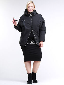 Женская зимняя классика куртка стеганная черного ц