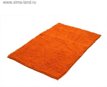 Коврик для ванной комнаты Soft, оранжевый, 55x85 с
