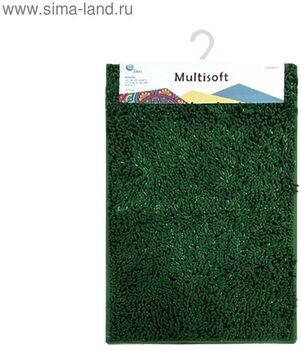 Коврик для ванной Multisoft, 60 х 90 см, цвет зелё