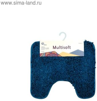 Коврик для туалета Multisoft, цвет голубой