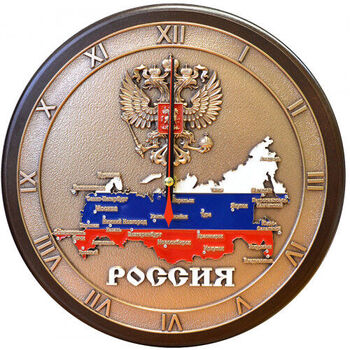Часы настенные Карта России 19-344