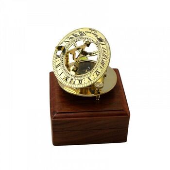 Морской компас в деревянном футляре малый NA-1660-