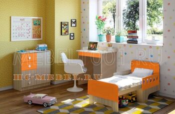 Детская мебель ЖИЛИ-БЫЛИ, комплект-2 оранжевый