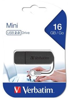 Флэш-диск 16 GB Verbatim Mini Black (49400)
