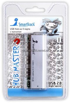 USB-Хаб SmartTrack STH-6806-W белый (4 порта, с магнитом)