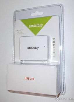 USB-Хаб SmartBuy SBHA-6000-W белый (4 порта, USB 3.0)