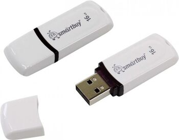 Флэш-диск 16 GB Smart Buy Paean White (SB16GBPN-W)