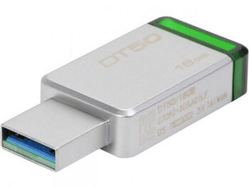 Флэш-диск 16 GB Kingston DataTraveler 50 металл/зеленый (USB 3.0)