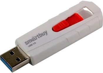 Флэш-диск 16 GB Smart Buy Iron White/Red (USB 3.0) (SB16GBIR-W3)