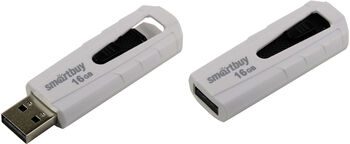 Флэш-диск 16 GB Smart Buy Iron White/Black (SB16GBIR-W)