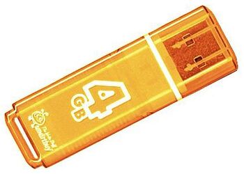 Флэш-диск 04 GB Smart Buy Glossy series Orange