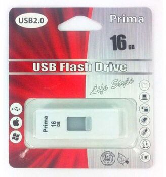 Флэш-диск 16 GB Prima PD-13 White