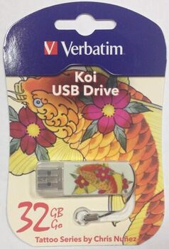 Флэш-диск 32 GB Verbatim Mini Tattoo Edition KOI FISH (Carp Fish) (49897)