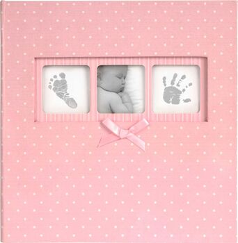Фотоальбом Innova Q4103612M (200 фото 10x15) Детский розовый в горошек, кармашки (1,12)