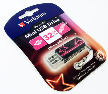 Флэш-диск 32 GB Verbatim Mini Neon Edition Pink (49390)