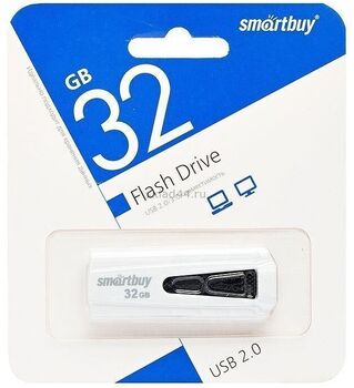 Флэш-диск 32 GB Smart Buy Iron White/Black (SB32GBIR-W)