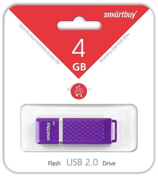 Флэш-диск 04 GB Smart Buy Quartz series Violet (SB4GBQZ-V)