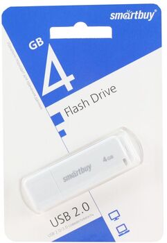 Флэш-диск 04 GB Smart Buy LM05 White