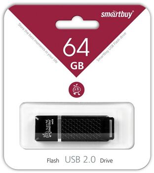 Флэш-диск 64 GB Smart Buy Quartz series Black (SB64GBQZ-K)