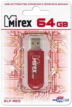 Флэш-диск 64 GB Mirex Elf Red