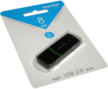 Флэш-диск 08 GB Smart Buy Paean Black (SB8GBPN-K)